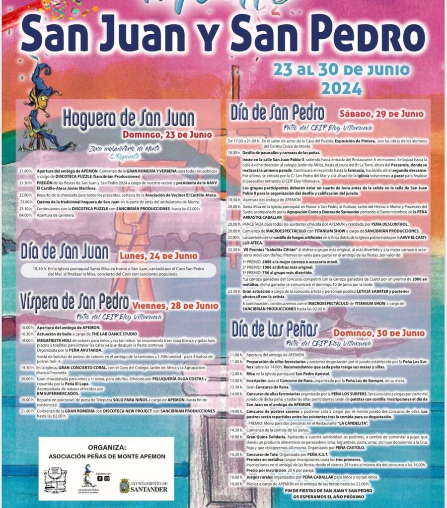 Fiestas San Juan y San Pedro Monte 2024