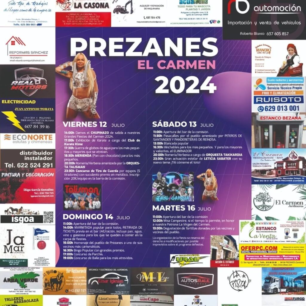 Fiestas del Carmen Prezanes 2024