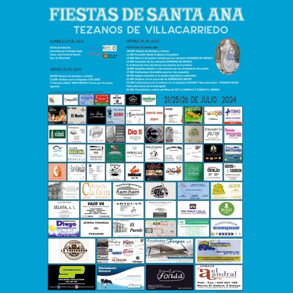 Fiestas de Santa Ana Tezanos  de VillaCarriedo 2024