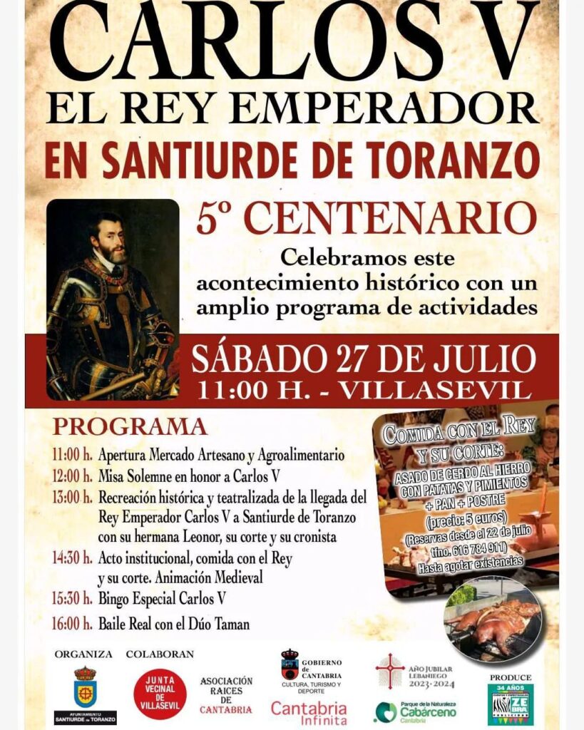 Carlos V Rey Emperador 5 Centenario Santiurde de Toranzo 2024