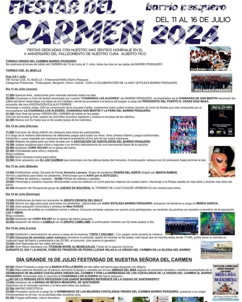 Fiestas del Carmen Barrio Pesquero 2024