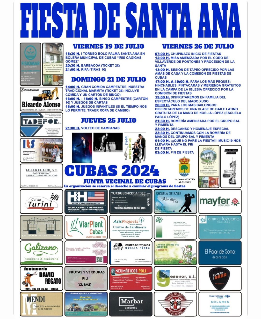 Fiesta de Santa Ana Cubas 2024