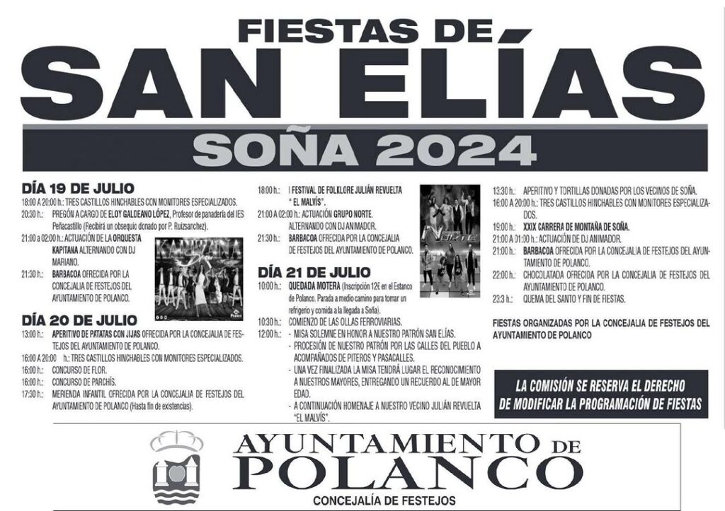 Fiestas de San Elías Soña 2024
