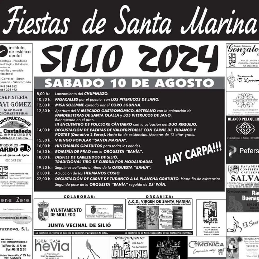 Fiestas de Santa Marina Silió 2024