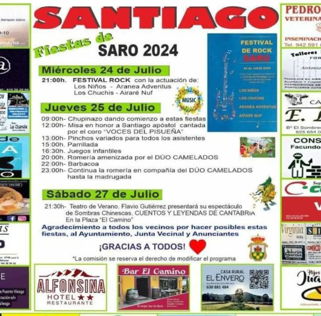 Fiestas de Santiago Saro 2024