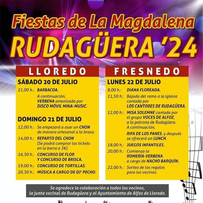 Fiestas de la Magdalena Rudagüera 2024