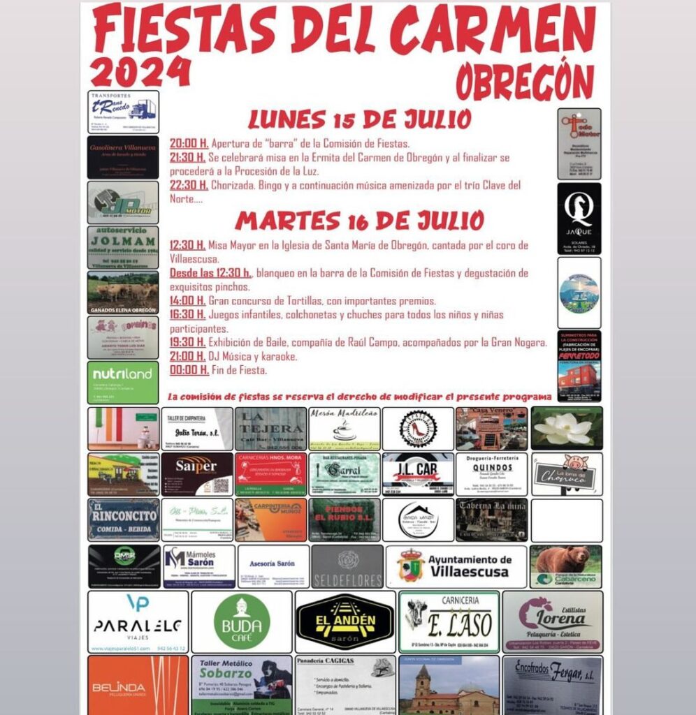 Fiestas del Carmen Obregón 2024
