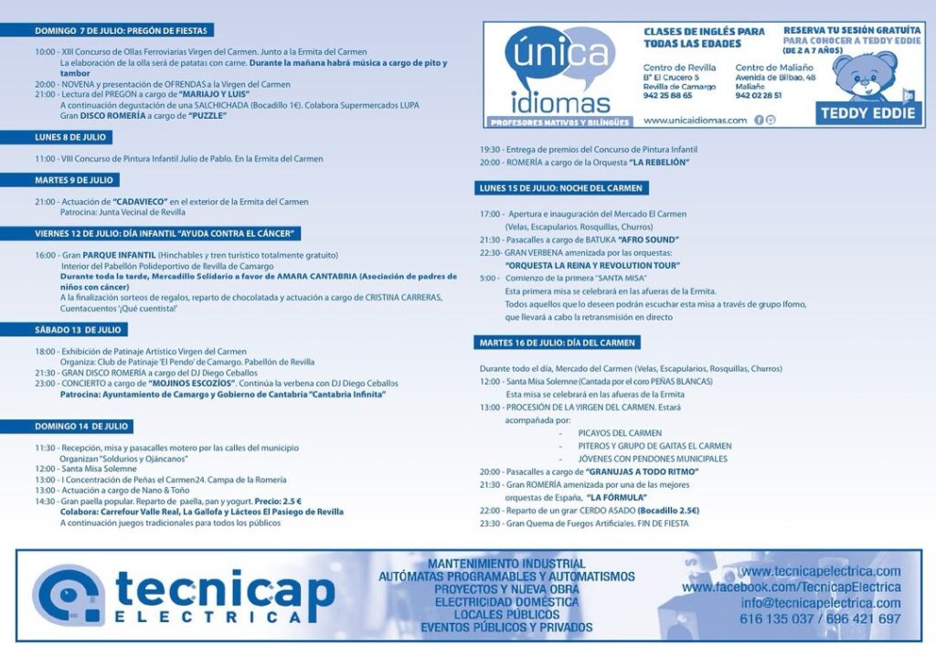 Fiestas del Carmen Revilla 2024