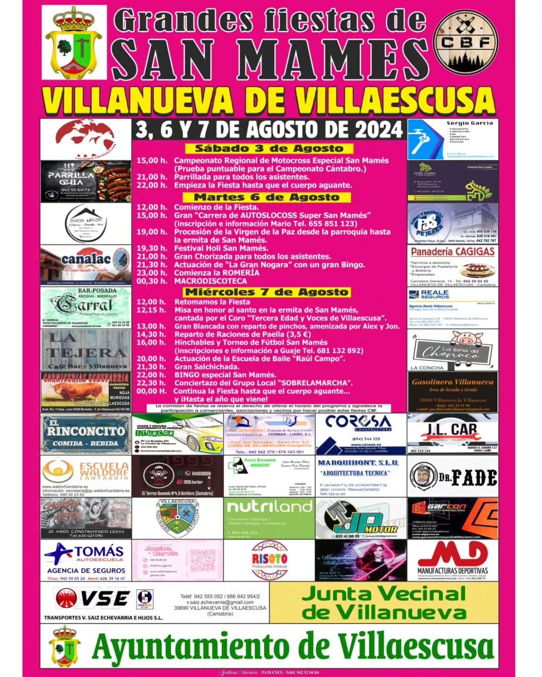 Grandes Fiestas de San Mamés Villanueva de Villaescusa 2024
