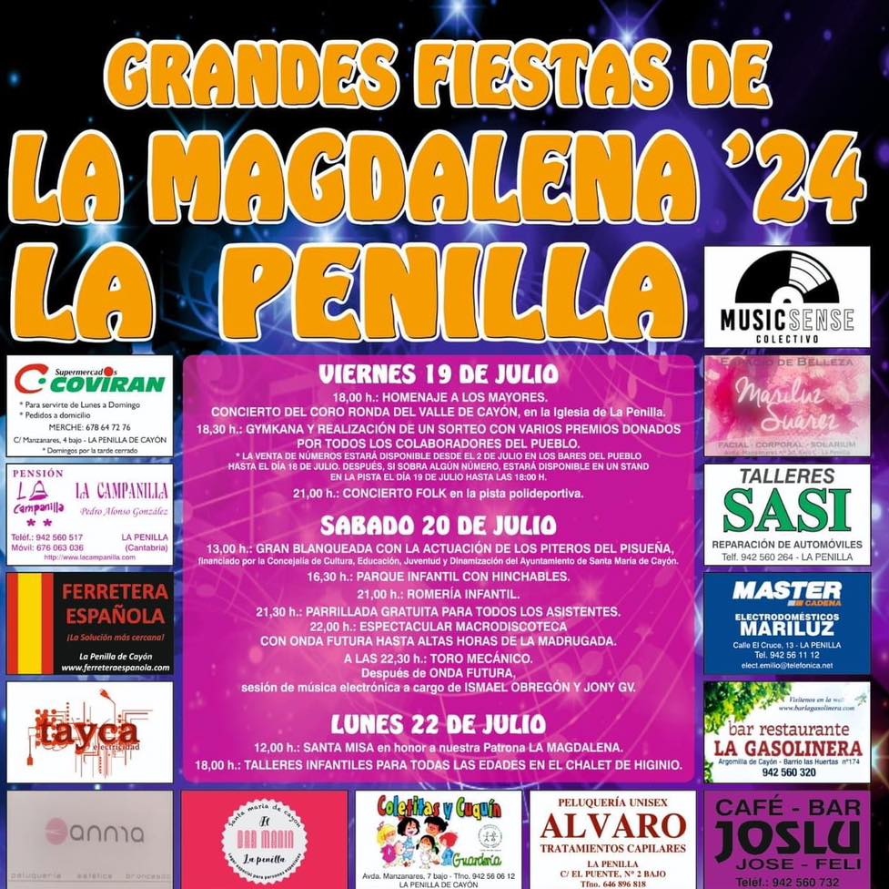 Grandes Fiestas de la Magdalena La Penilla 2024