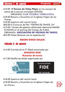 Fiesta de Santa Ana y Las Nieves Tanos 2024