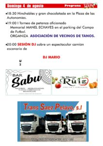 Fiesta de Santa Ana y Las Nieves Tanos 2024