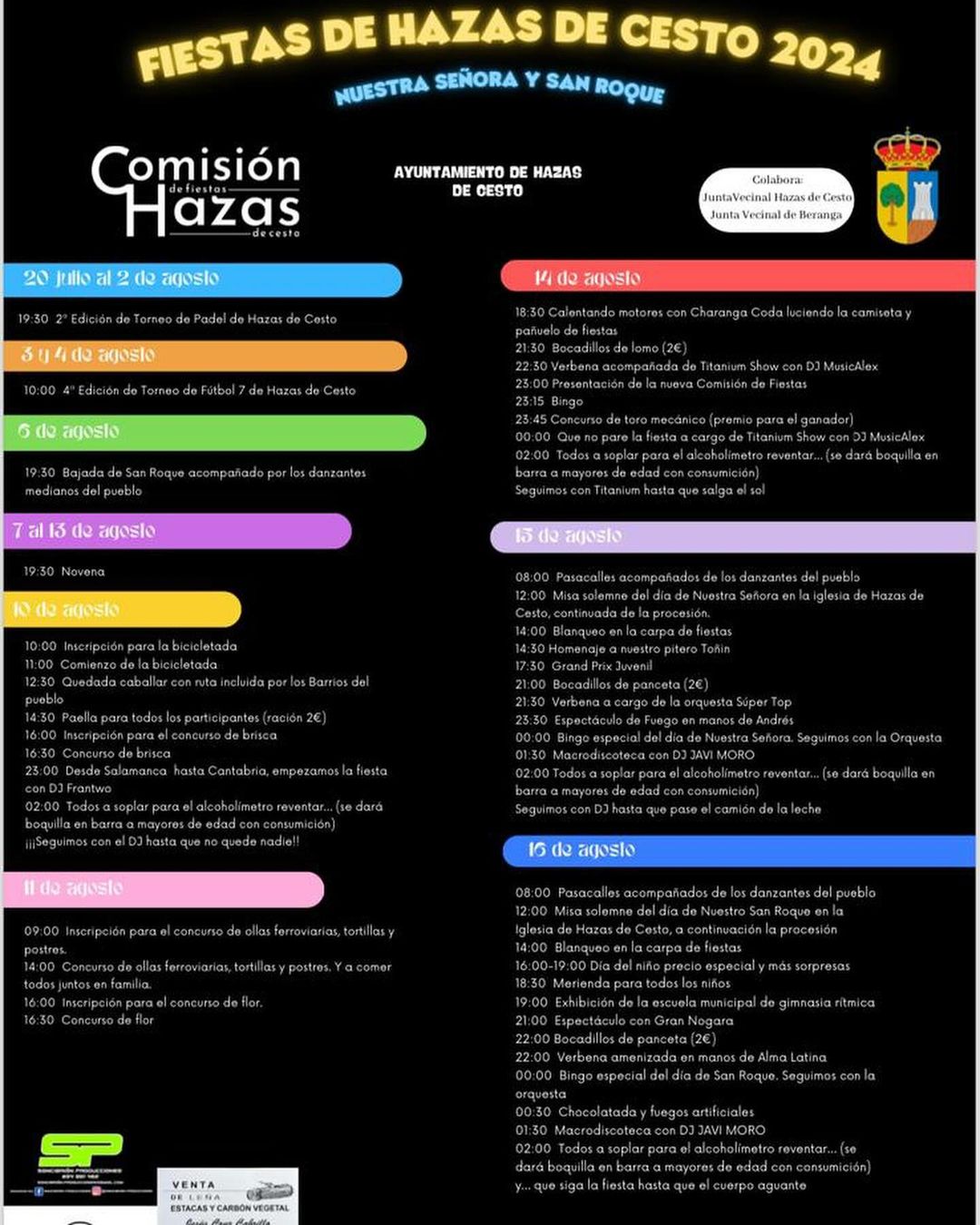 Fiestas Hazas de Cesto 2024