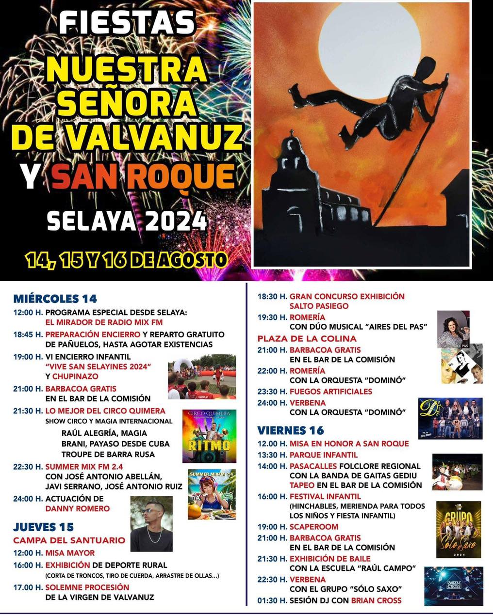 Fiestas de Nuestra Señora de Valvanuz y San Roque Selaya 2024