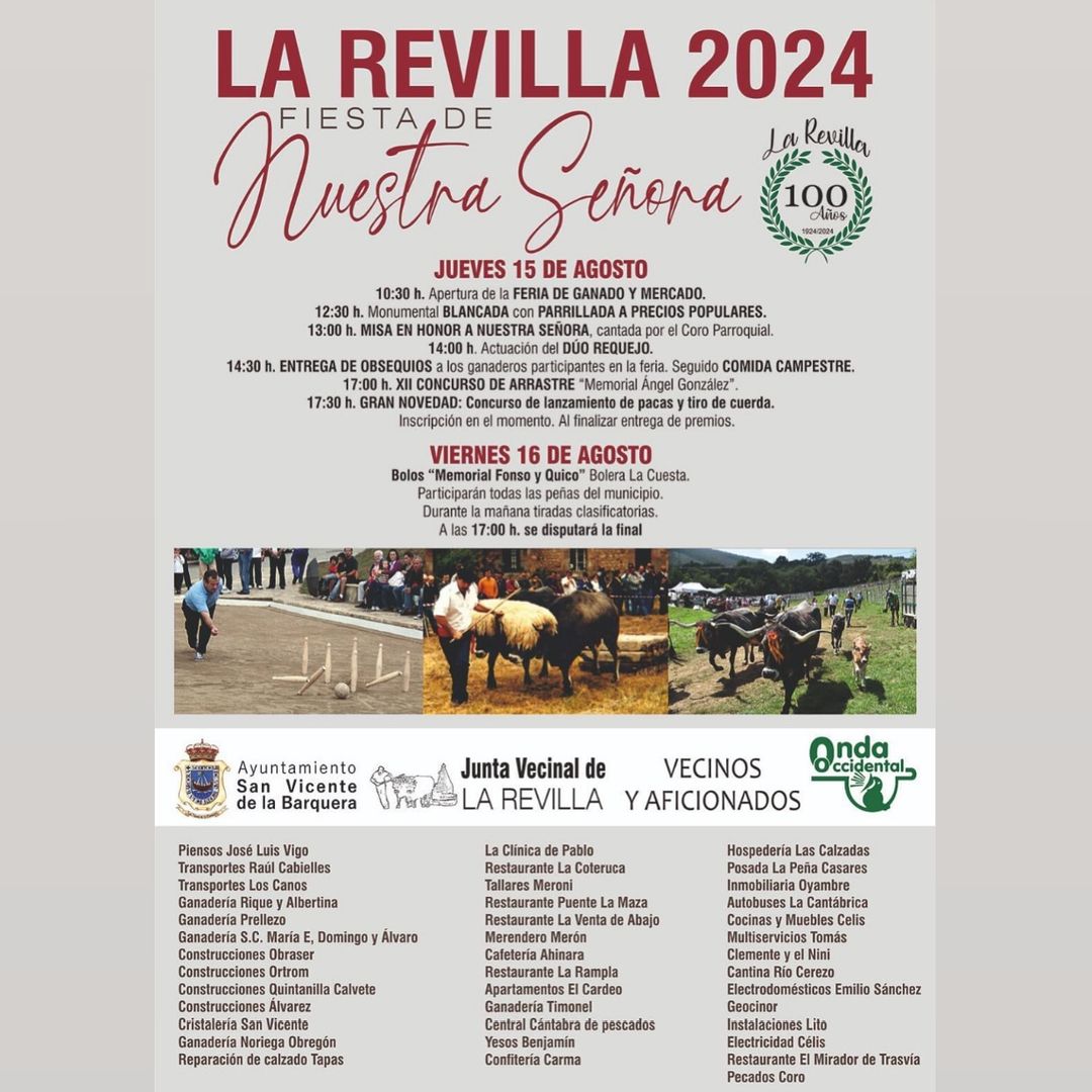 Fiestas de Nuestra Señora La Revilla 2024