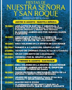 Fiestas de Nuestra Señora y San Roque Gama 2024