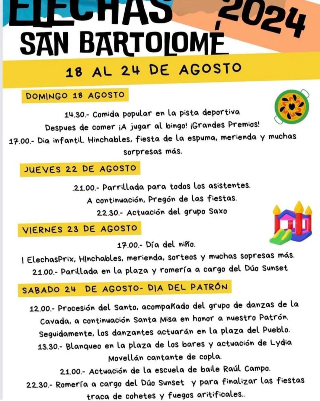 San Bartolomé Elechas 2024