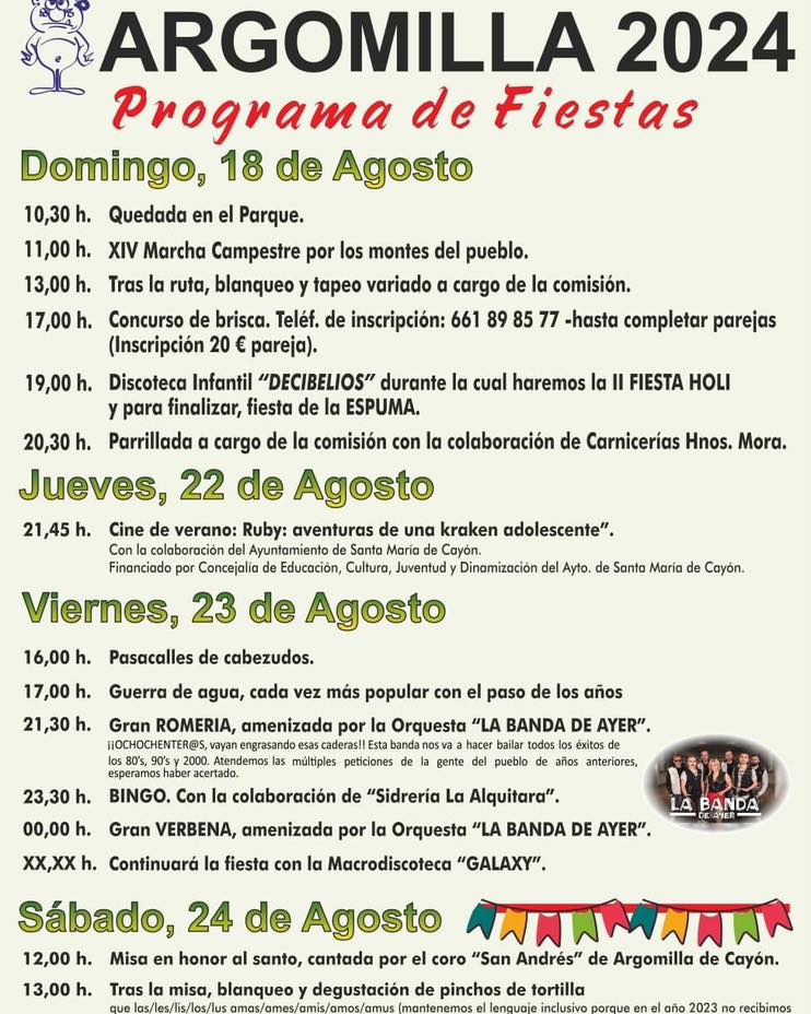Fiestas de Argomilla 2024