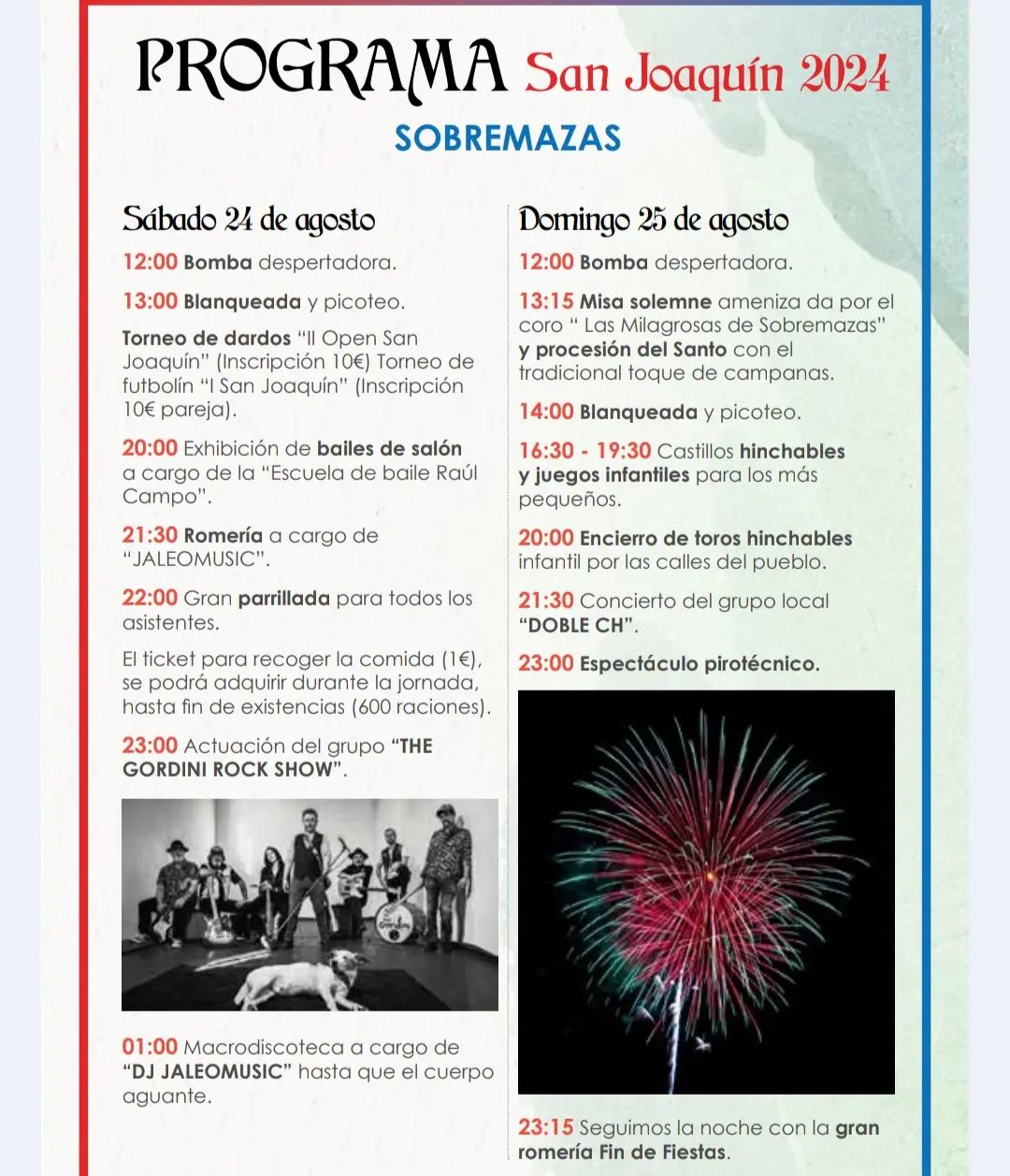Fiestas de San Joaquín Sobremazas 2024