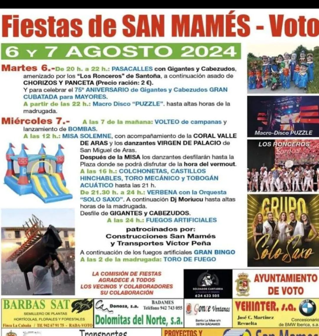 Fiestas de San Mamés Voto 2024