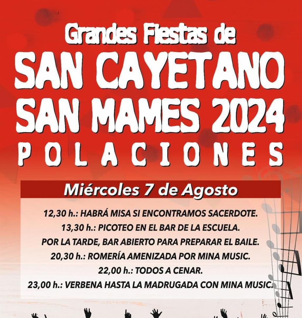 Grandes Fiestas de Cayetano San Mamés Polaciones 2024