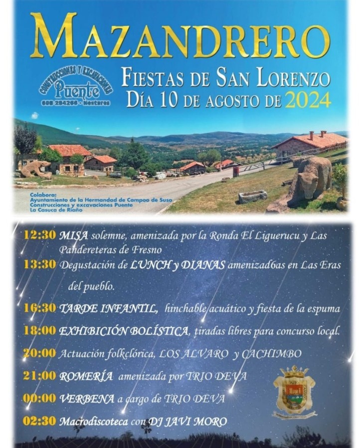 Fiestas San Lorenzo Mazandrero 2024