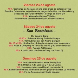 Fiestas de Ontoria 2024