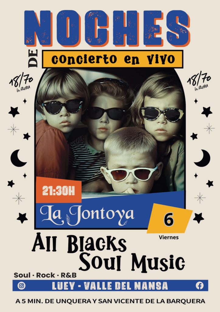 Sesiones Vermú: All Blacks Soul Music – 6 Septiembre
