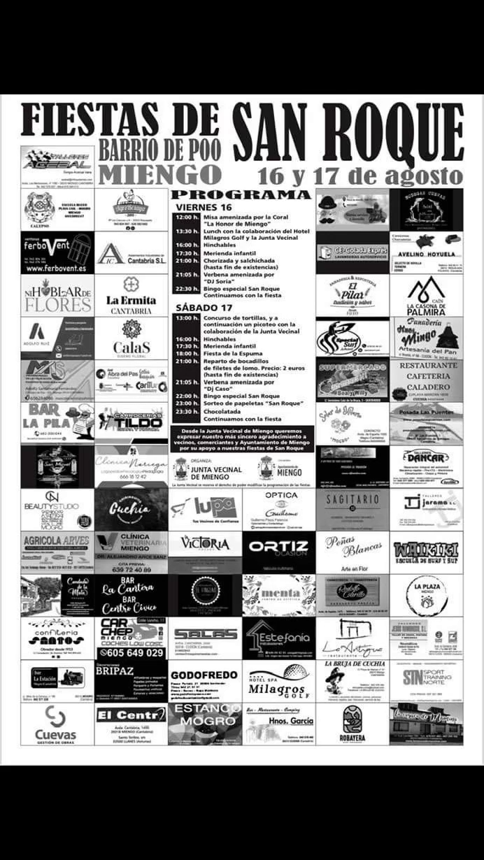 Fiestas de San Roque Barrio de Poo Miengo 2024