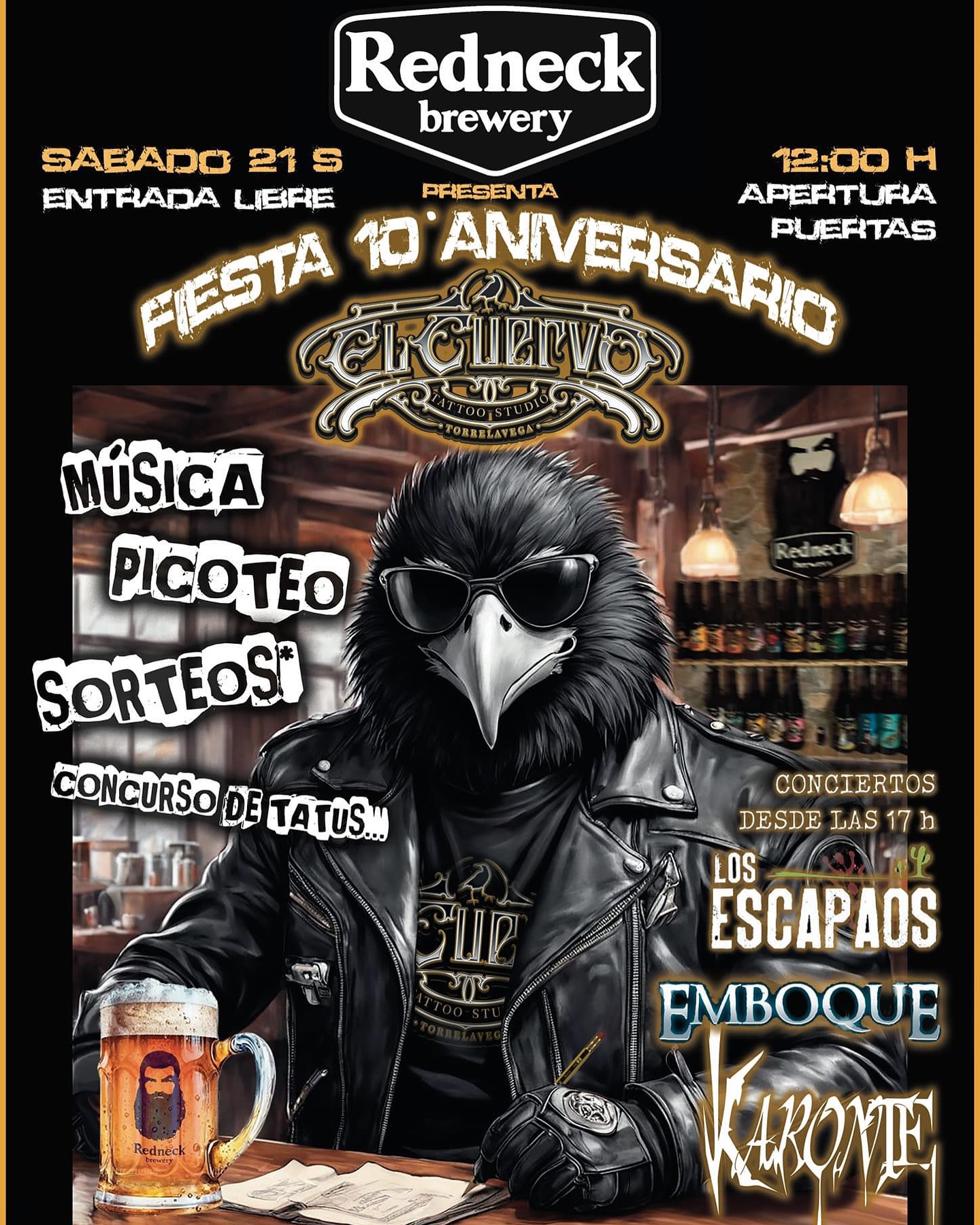 Fiesta 10 Aniversario El Cuervo Tattoo