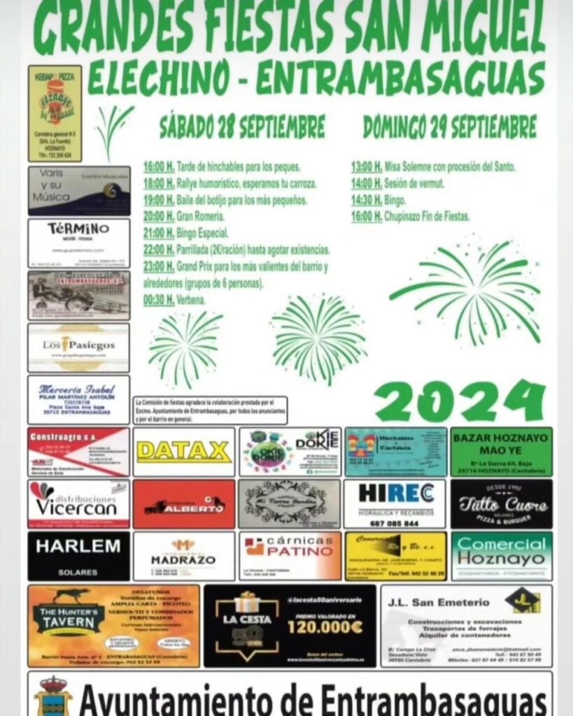 Grandes Fiestas de San Miguel Elechino – Entrambasaguas 2024