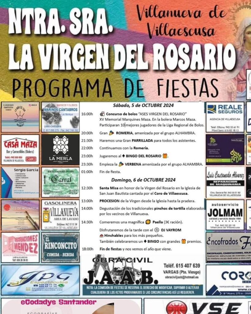 Ntra Sra La Virgen del Rosario – Villanueva de Villaescusa 2024