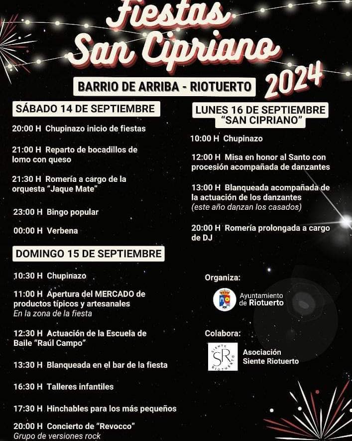 Fiestas de San Cipriano Riotuerto 2024
