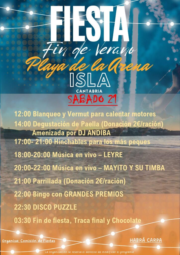Fiesta Fin de Verano Isla 2024