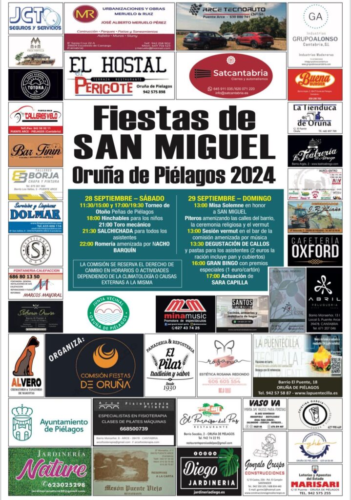 Fiestas de San Miguel Oruña de Piélagos 2024