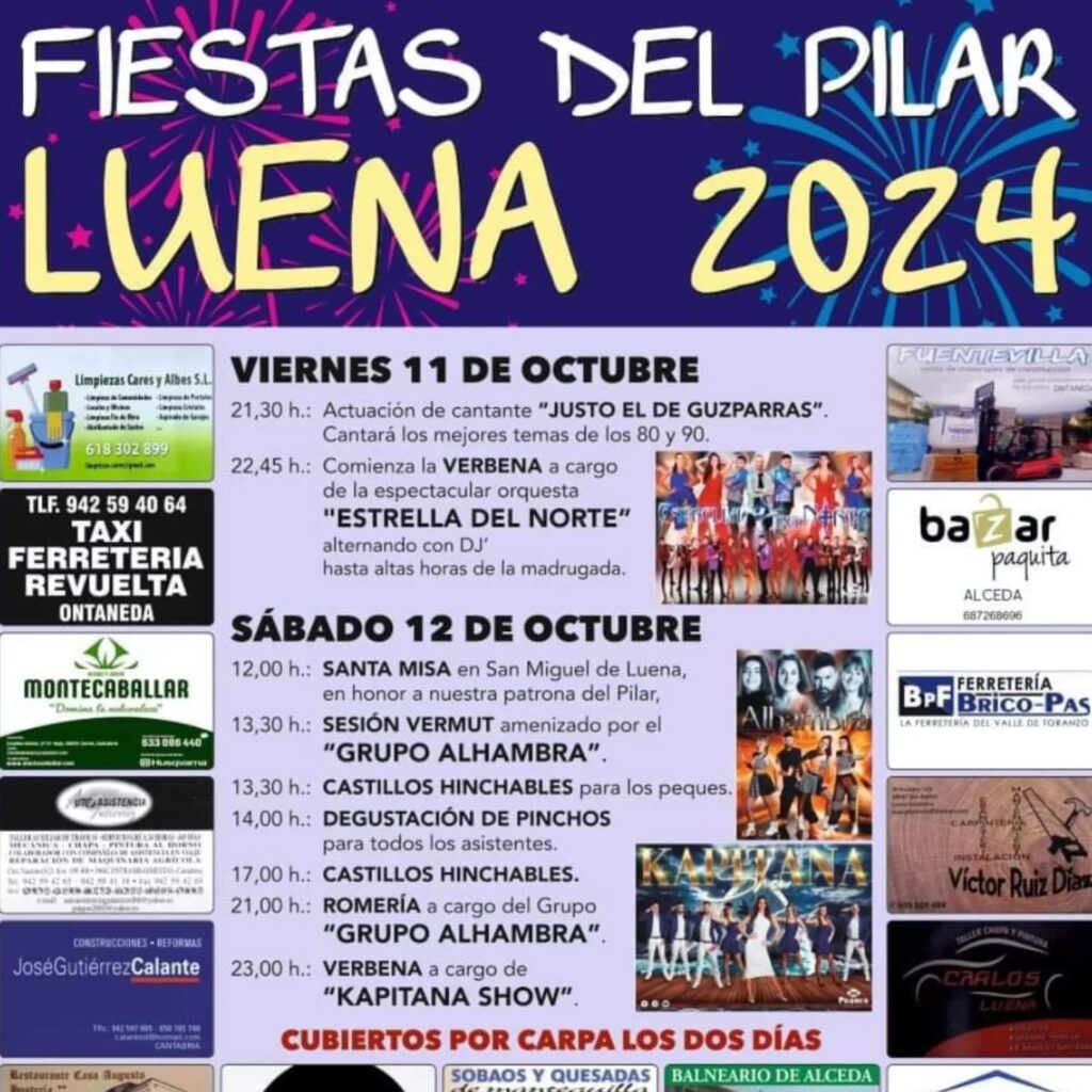 Fiestas del Pilar Luena 2024