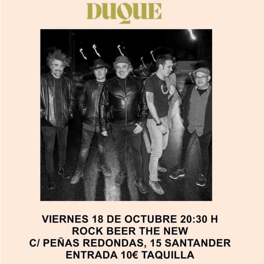 Concierto Duque 18 Octubre – Rock  Beer