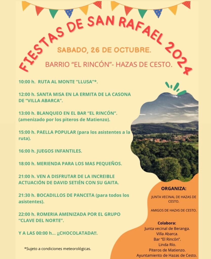 Fiestas de San Rafael – Hazas de Cesto 2024