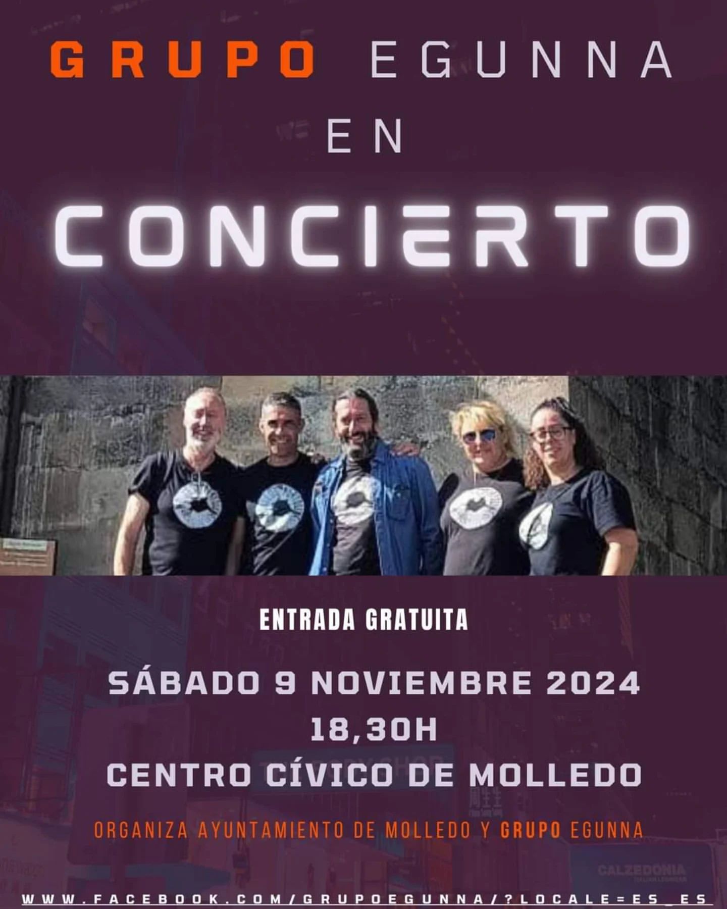 Grupo Egunna en Concierto – 8 Noviembre