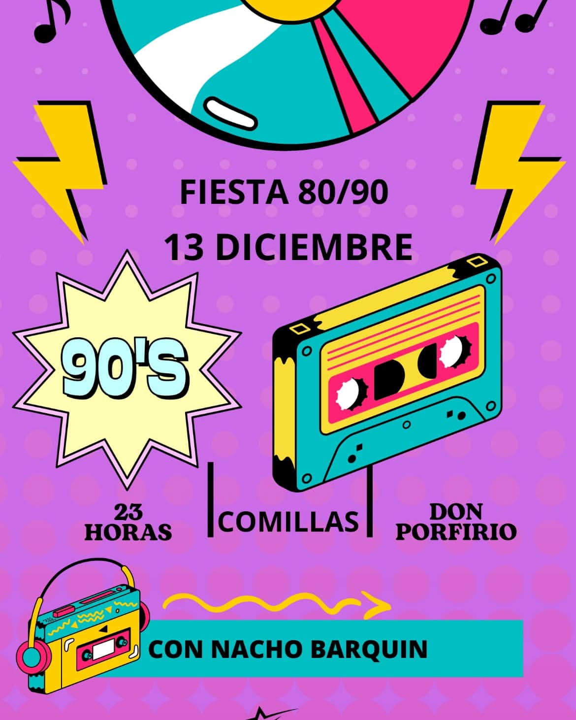 Fiesta 80 y 90 – 13 Diciembre