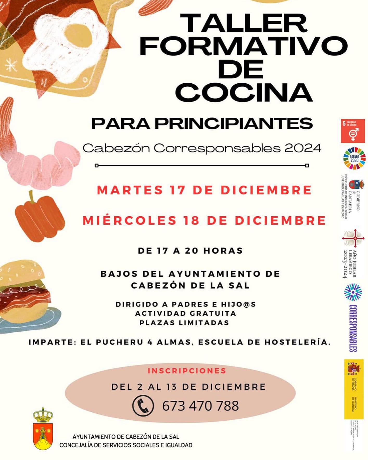Taller Formativo de Cocina para Principiantes Diciembre 2024