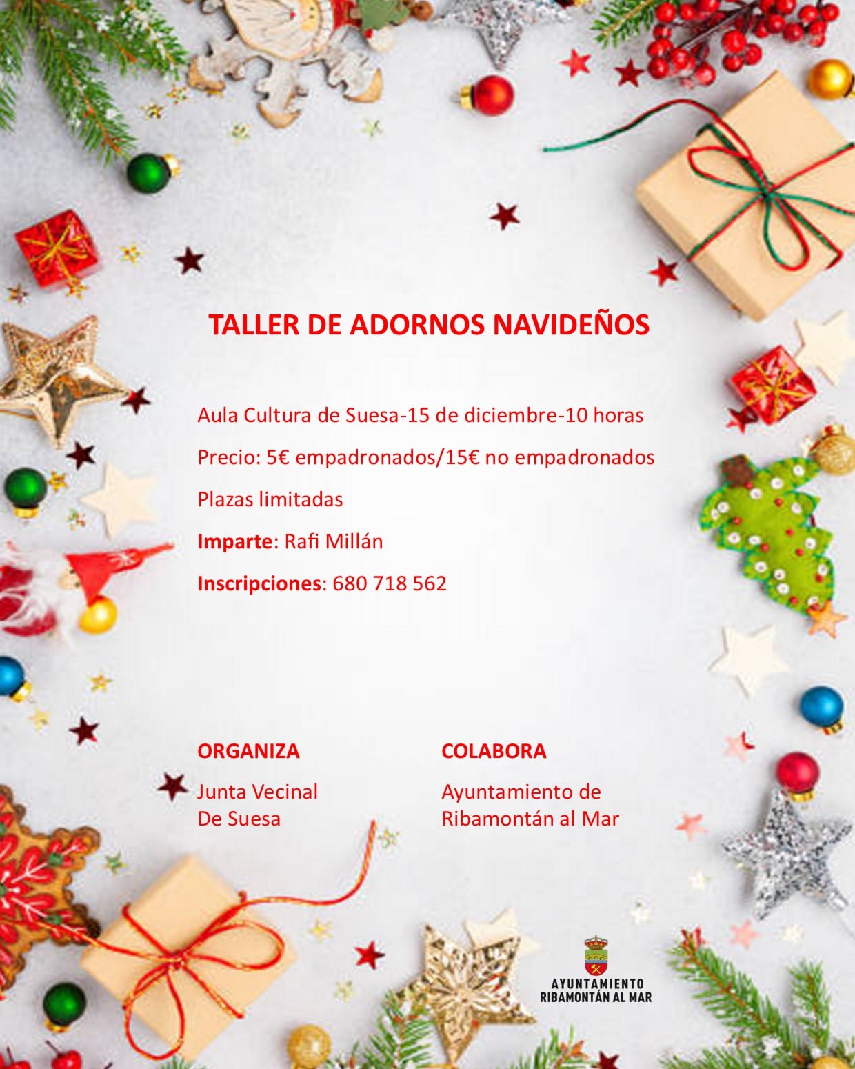 Taller de Adornos Navideños 15 Diciembre
