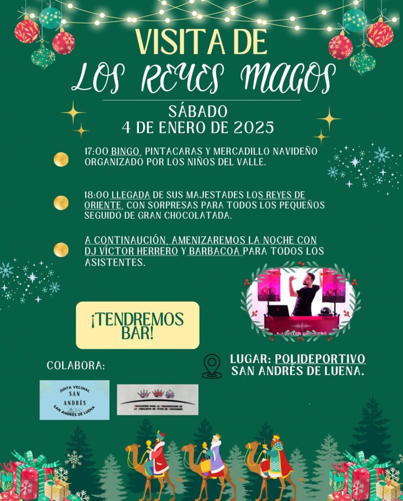 Visita Los Reyes Magos San Andrés de Luena 2025