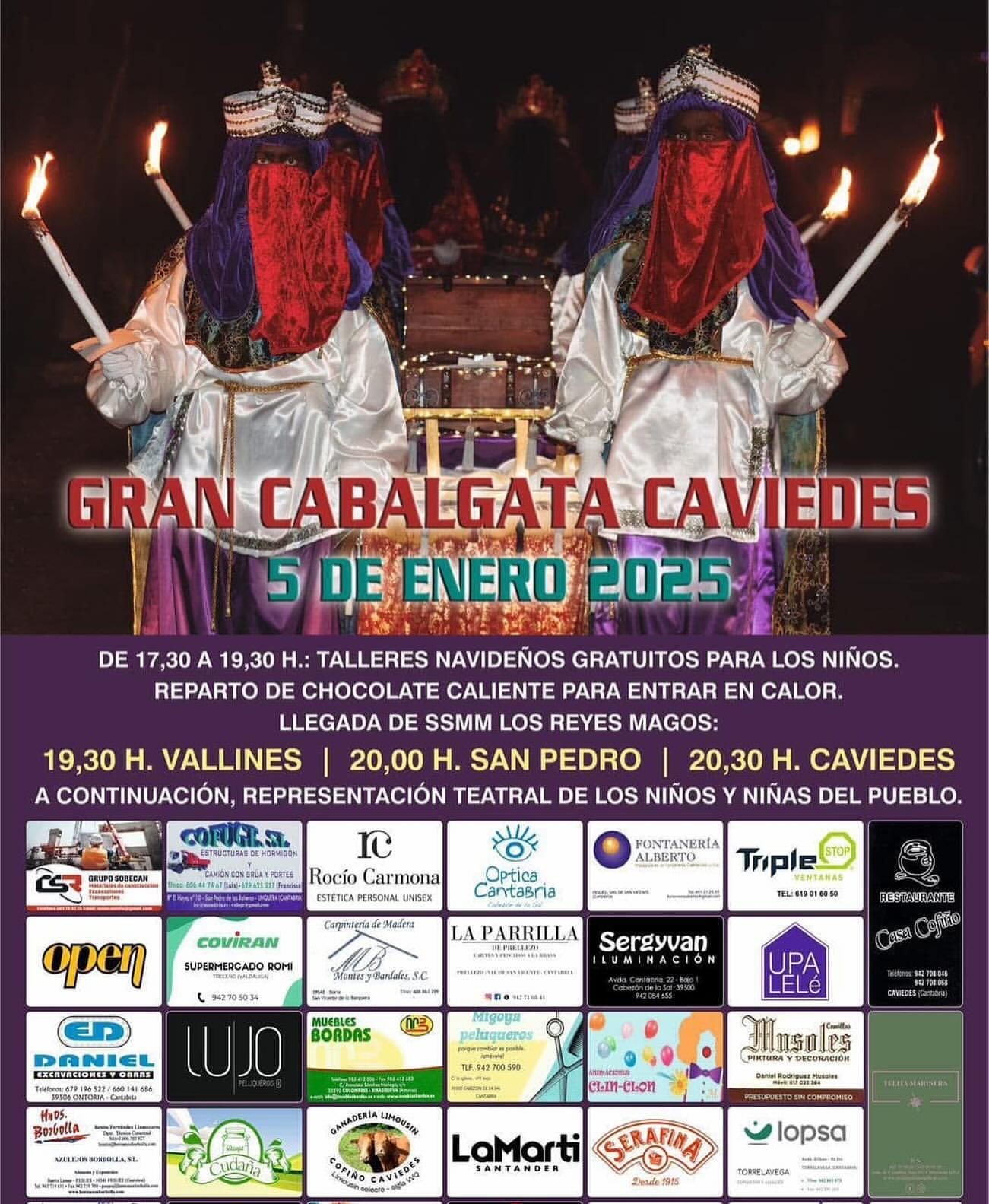 Cabalgata Reyes Magos Caviedes 2025