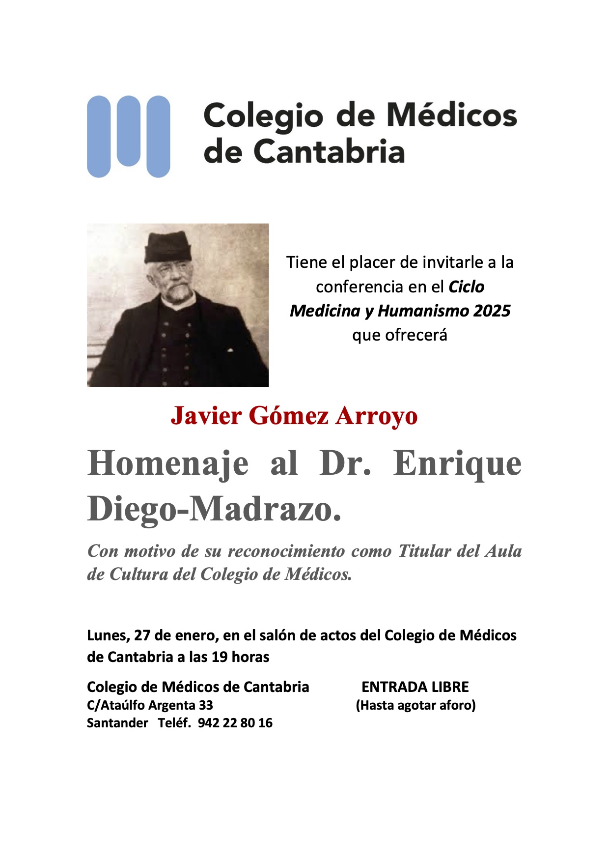 Conferencia Homenaje al Doctor Enrique Diego Madrazo