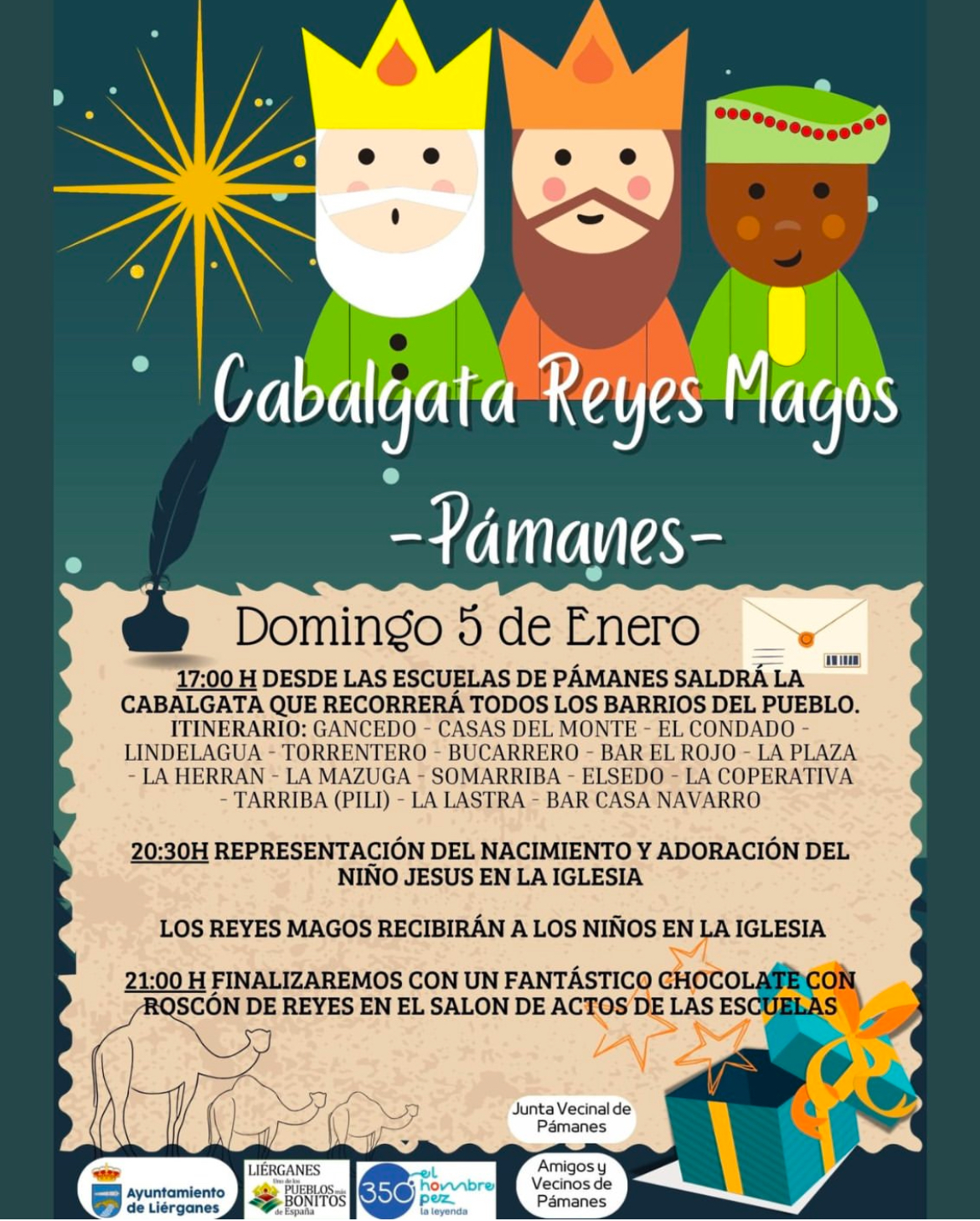 Cabalgata Reyes Magos Pámanes 2025