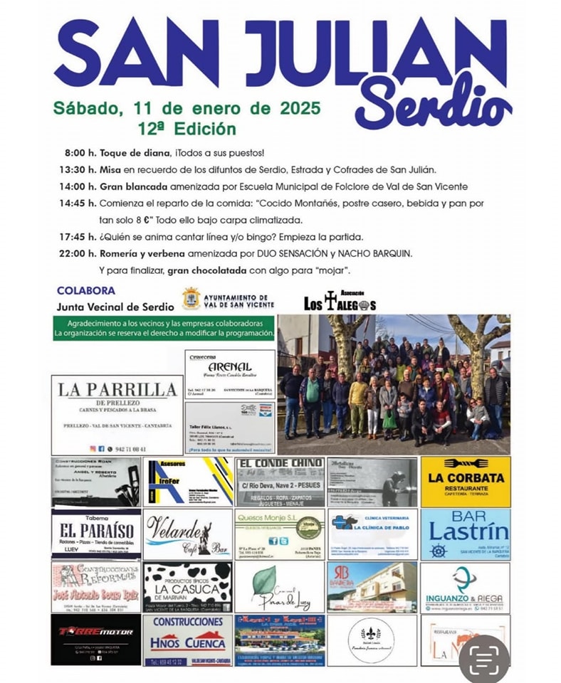 Fiestas de San Julián Serdio 2025