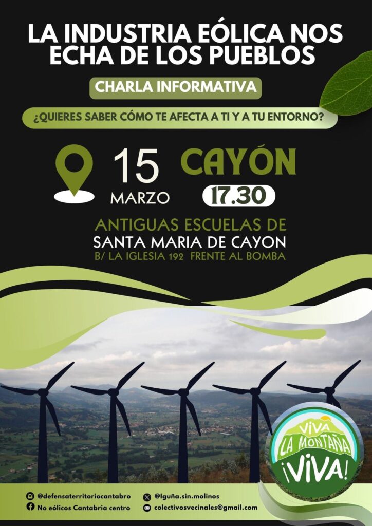 CHARLA INFORMATIVA EÓLICOS CANTABRIA