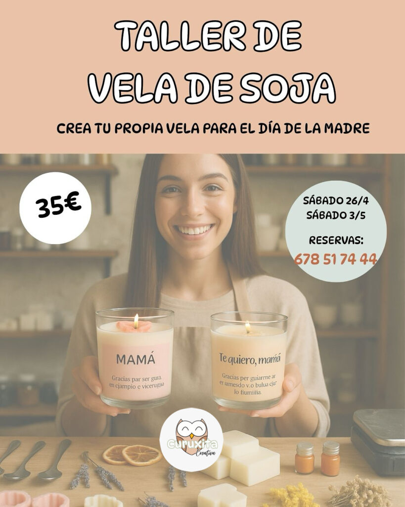 Taller velas de soja día de la madre