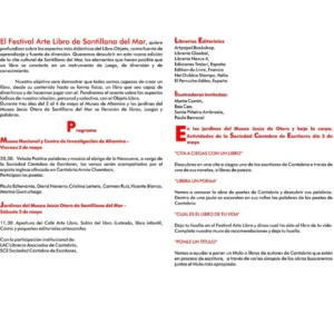 XVI Festival Arte Libro de Santillana del Mar 2025